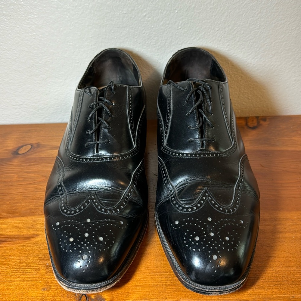 EUC - Florsheim - Men’s Vintage Oxford Black Leather Dress Shoes Size 10.5 3E